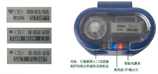 TUFF3/TUFF4采樣泵 用戶界面顯示